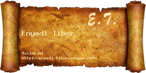Enyedi Tibor névjegykártya
